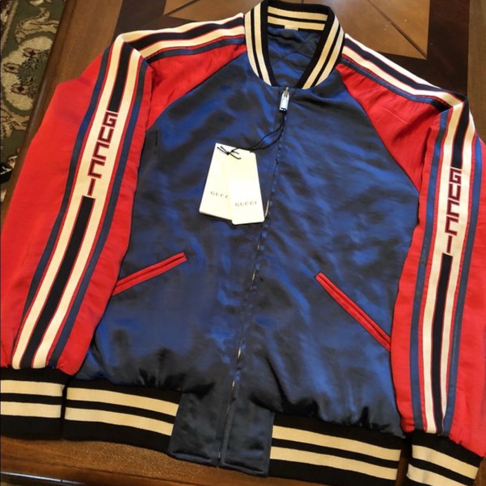 Gucci Acetate Reversible Bomber Jacket
